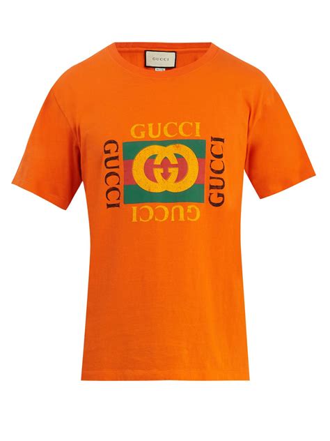 gucci shirt orange heart|Gucci jersey t shirt.